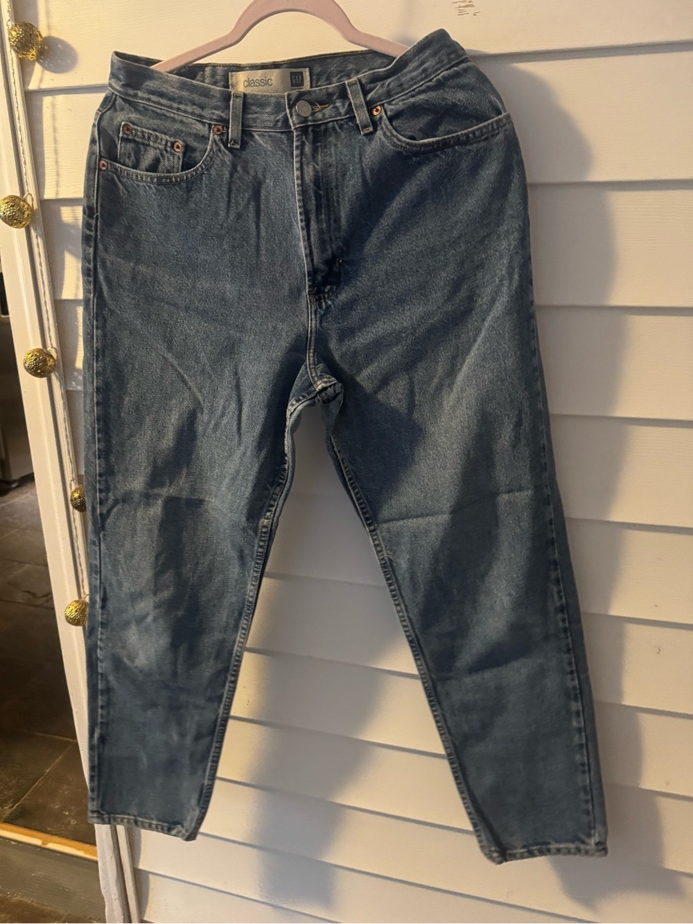 Classic vintage mom jeans women  Blue Denim Jeans GAP size 12 regular